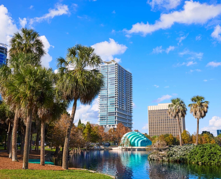 View of the orlando skyline during the day