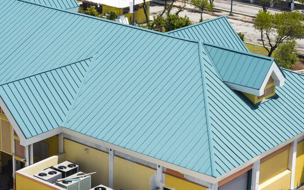 Commercial green metal roofing system