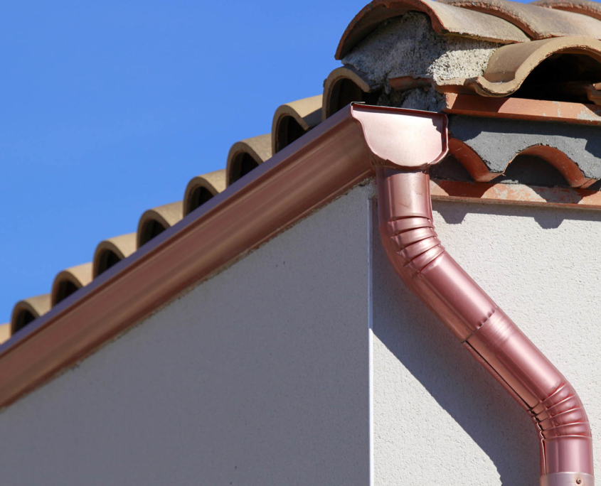 Residential gutter services for clay and tile roof