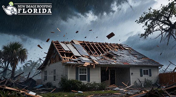 roof damage by hurricane category five