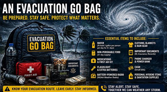 evacuation go bag roof damage by hurricane category